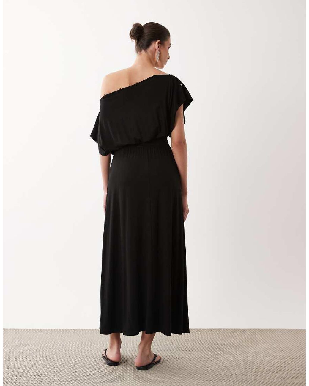 ASOS Black Multi Way Button Up Midaxi Dress