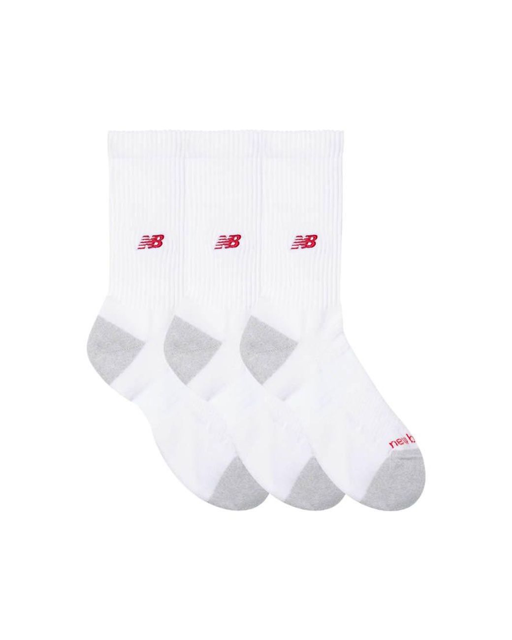 New Balance White Active Premium Crew 3 Pack