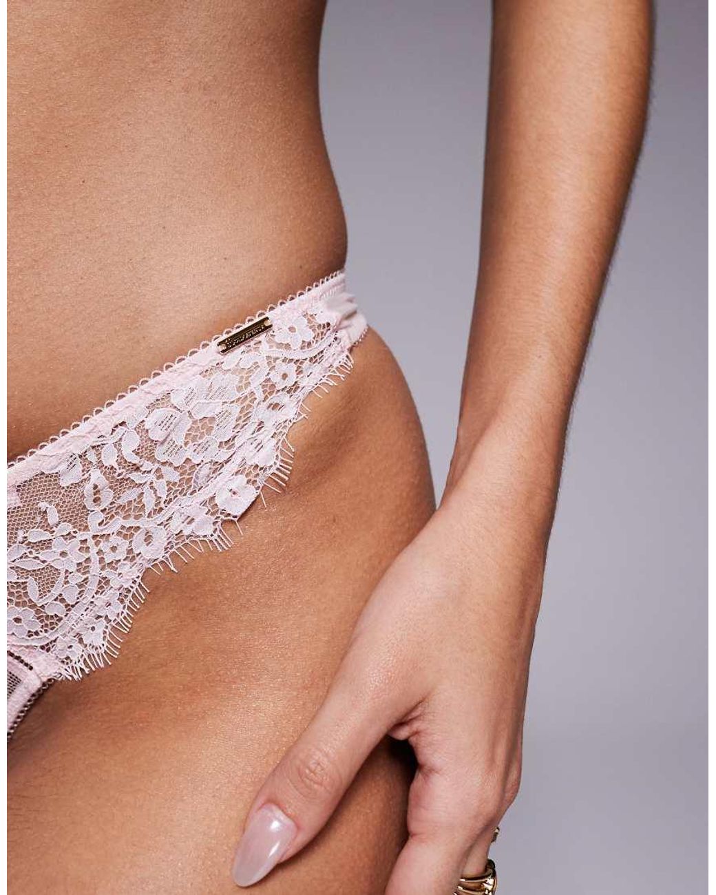 Boux Avenue Brown Ladder Co-ord Thong