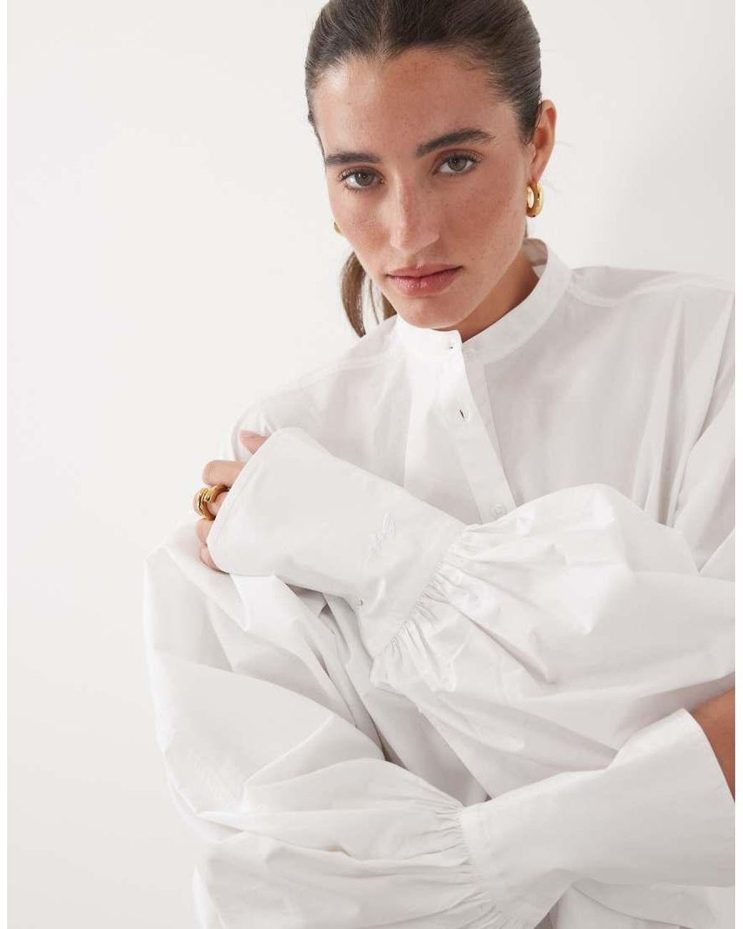 Boss White Extreme Sleeve Shirt