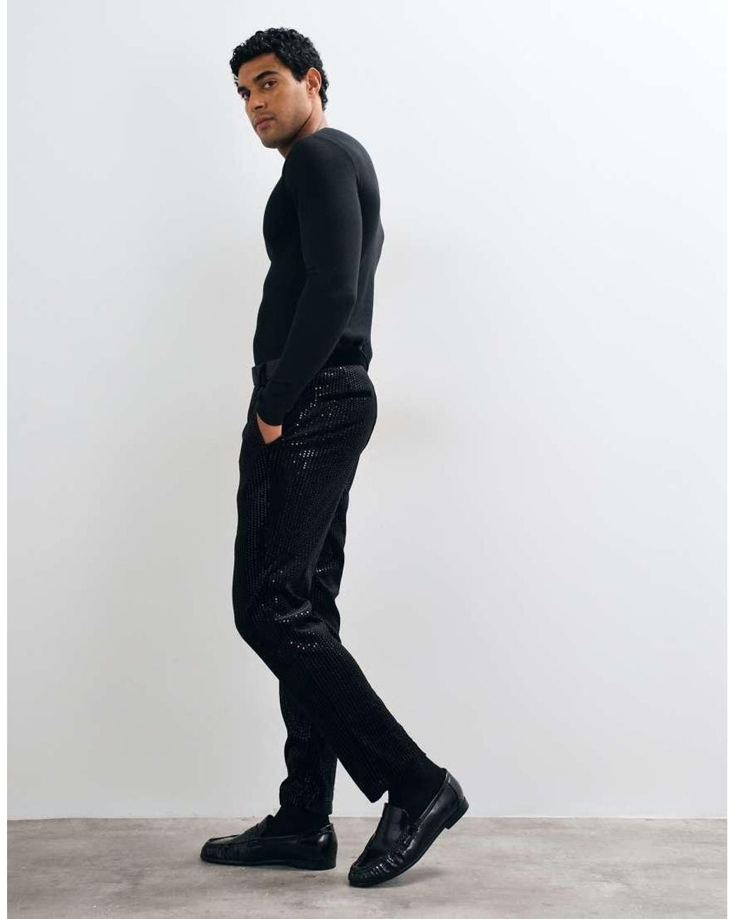 ASOS Blue Slim Suit Trouser for men
