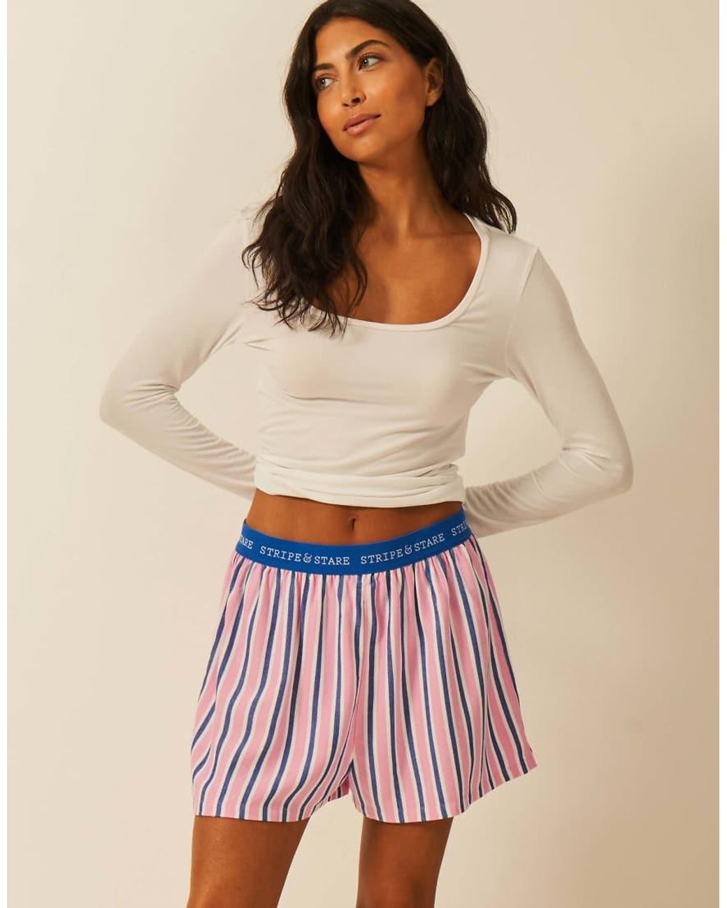 Stripe & Stare Red Pyjama Shorts
