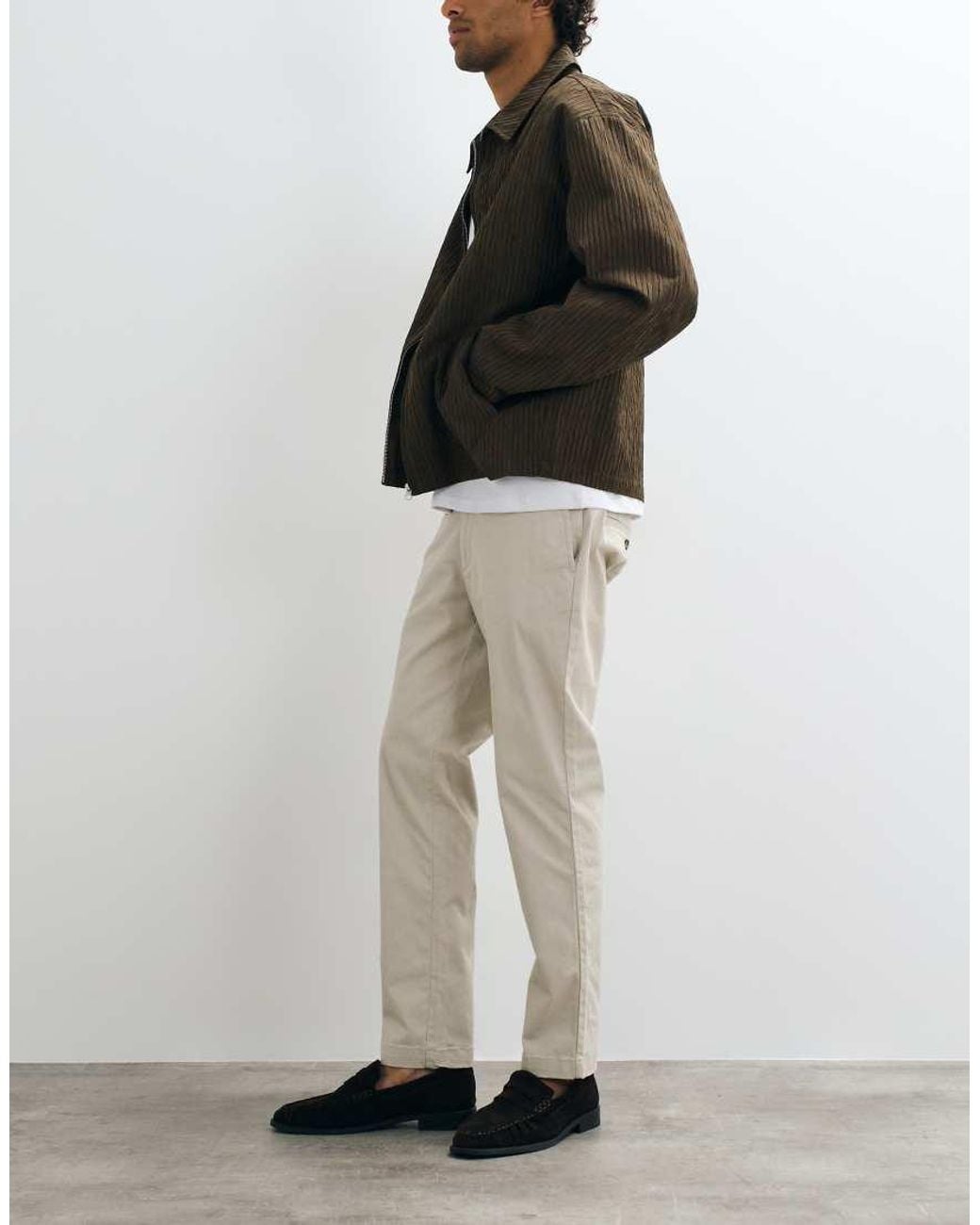 Mango Multicolor Cotton Rich Slim Fit Trousers for men