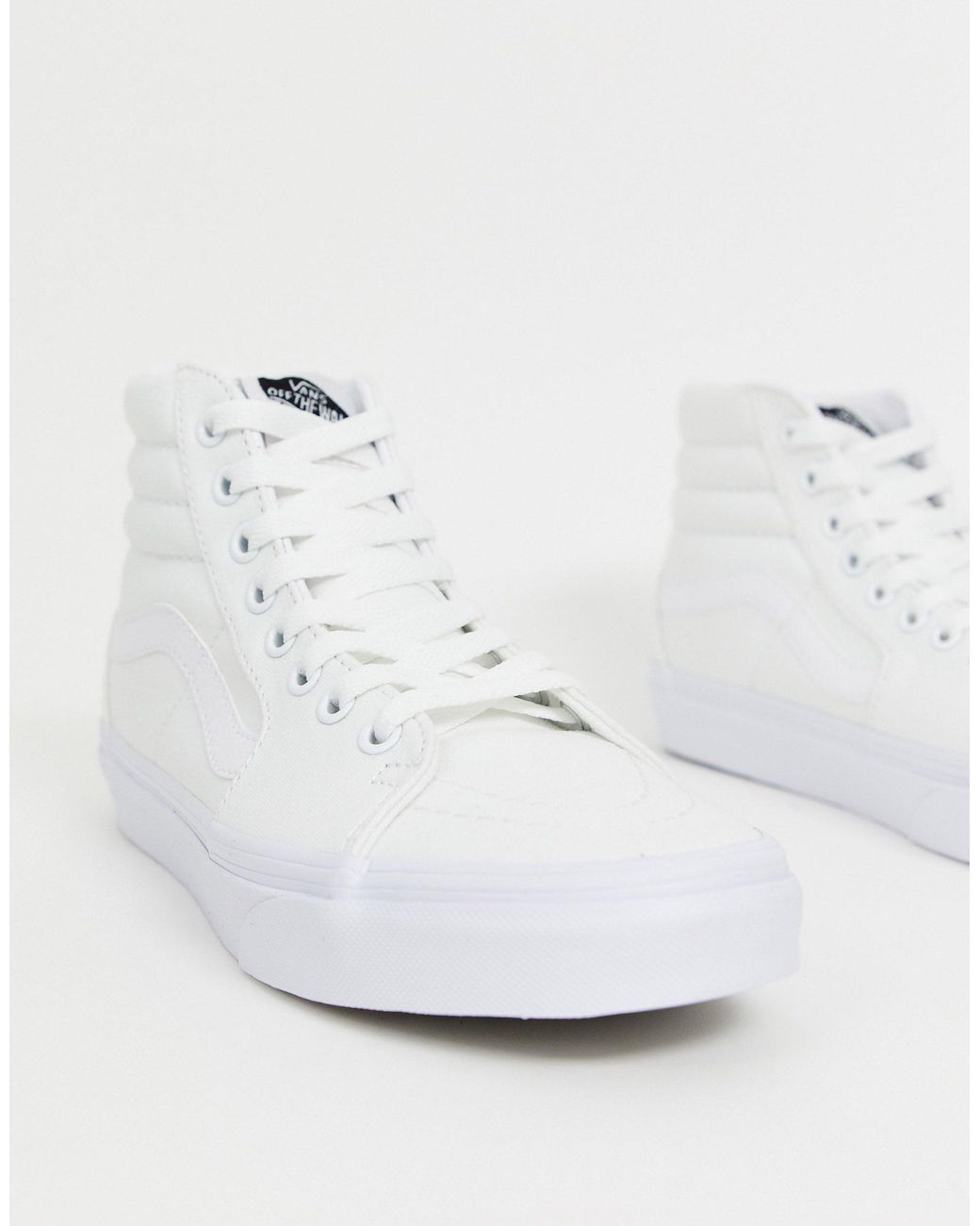 zapatos vans blancos altos