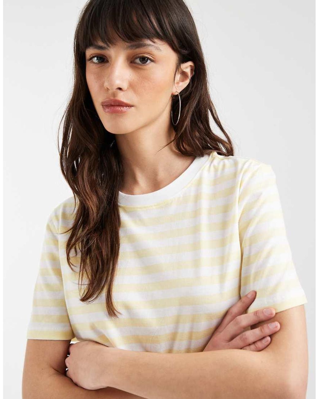 Pieces White Short Sleeve Boxy T-shirt
