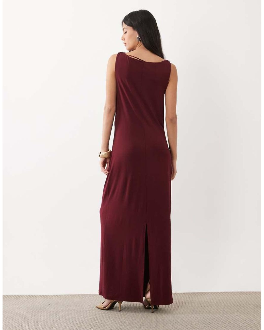 Vero Moda Red Sleeveless Twist Detail Maxi Dress