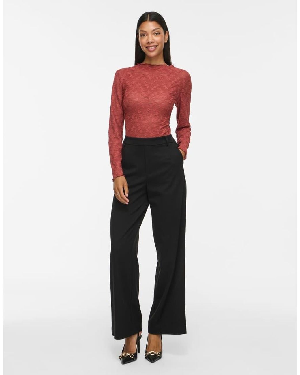 Vila Red Long Sleeved Top