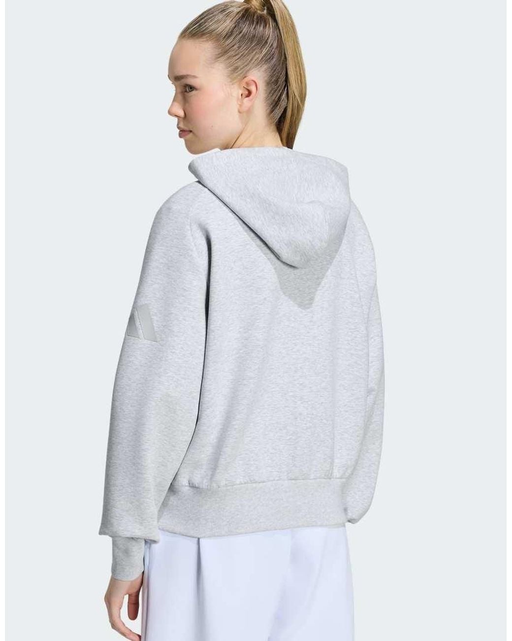Adidas Originals Blue Soft Lux Full-zip Hoodie