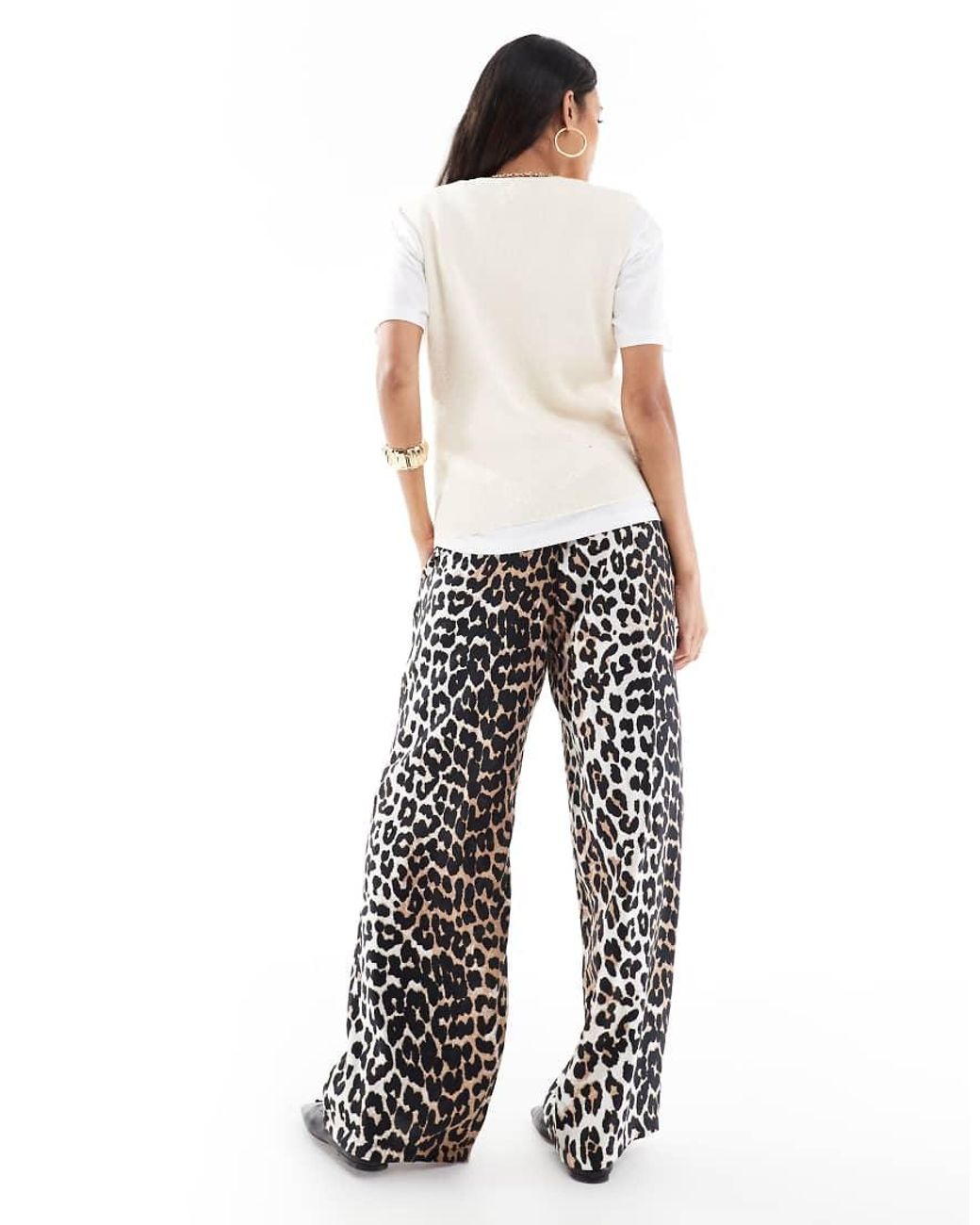 Vero Moda White Wide Leg Pull On Trousers