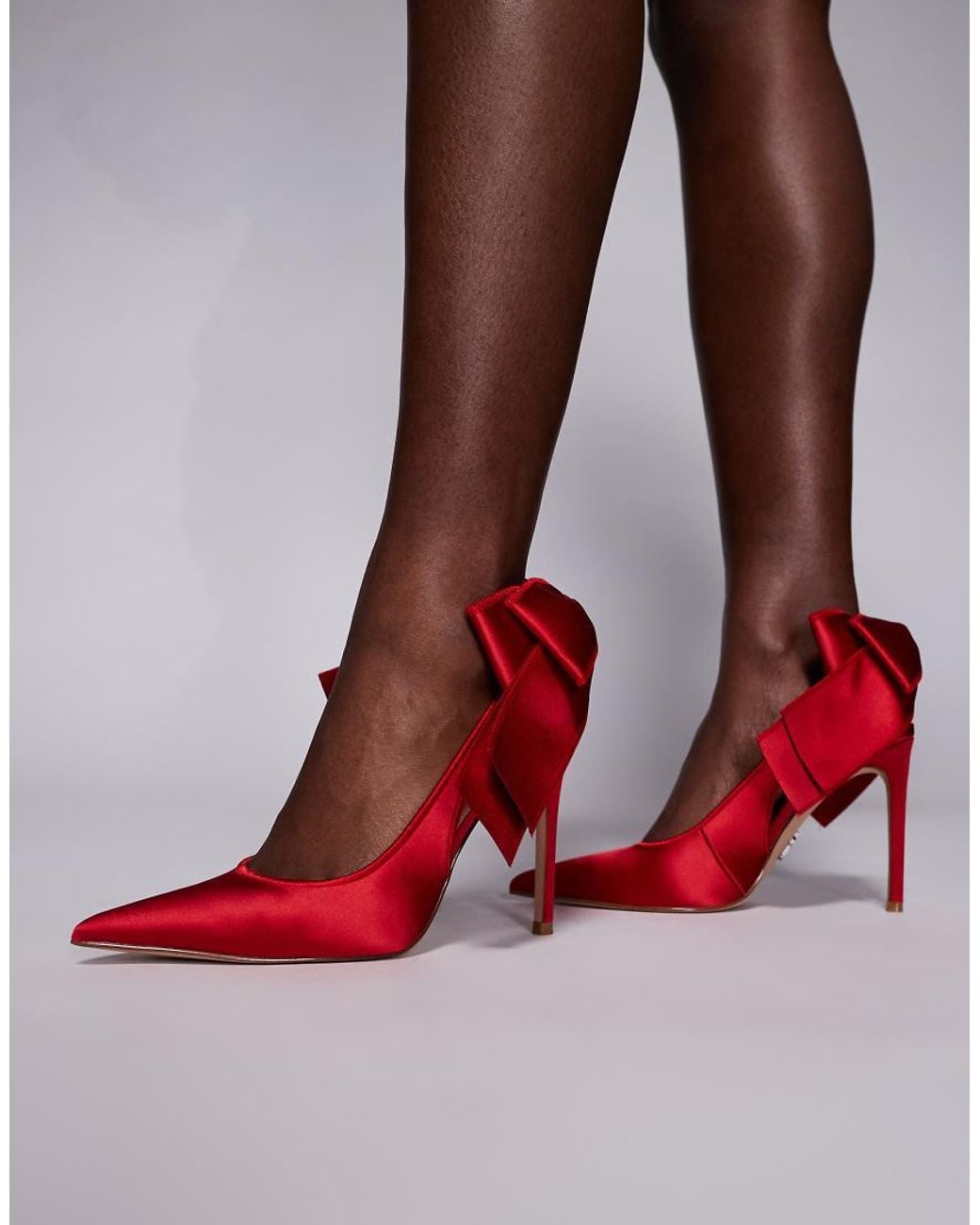 Steve Madden Multicolor Teacup Slingback Heels With Bow Detail