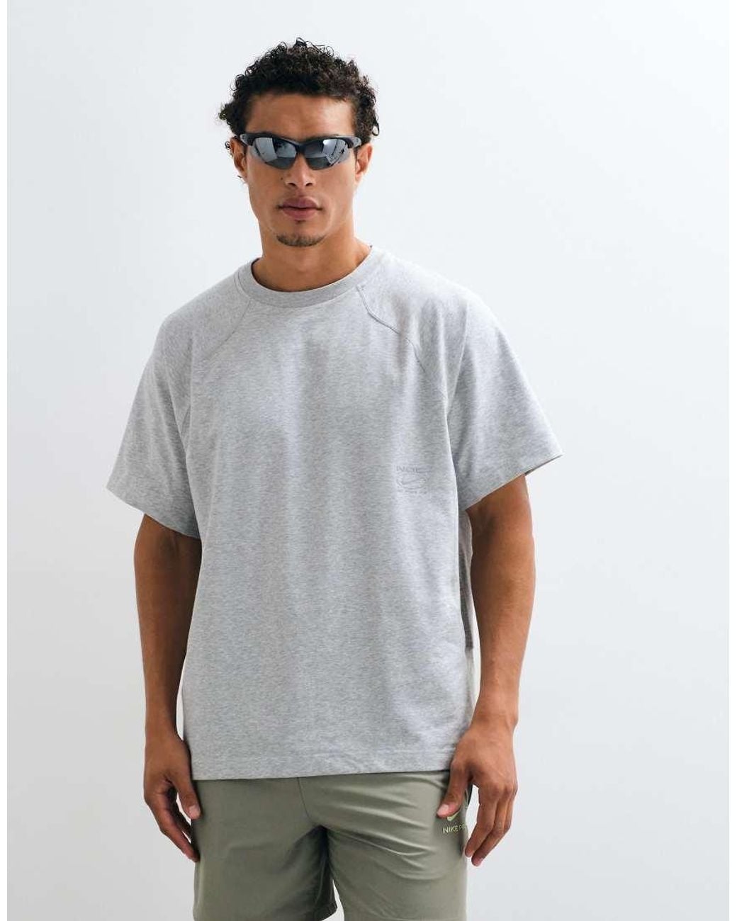 Nike Gray Nac Dri-Fit Oversized Short Sleeve Top for men