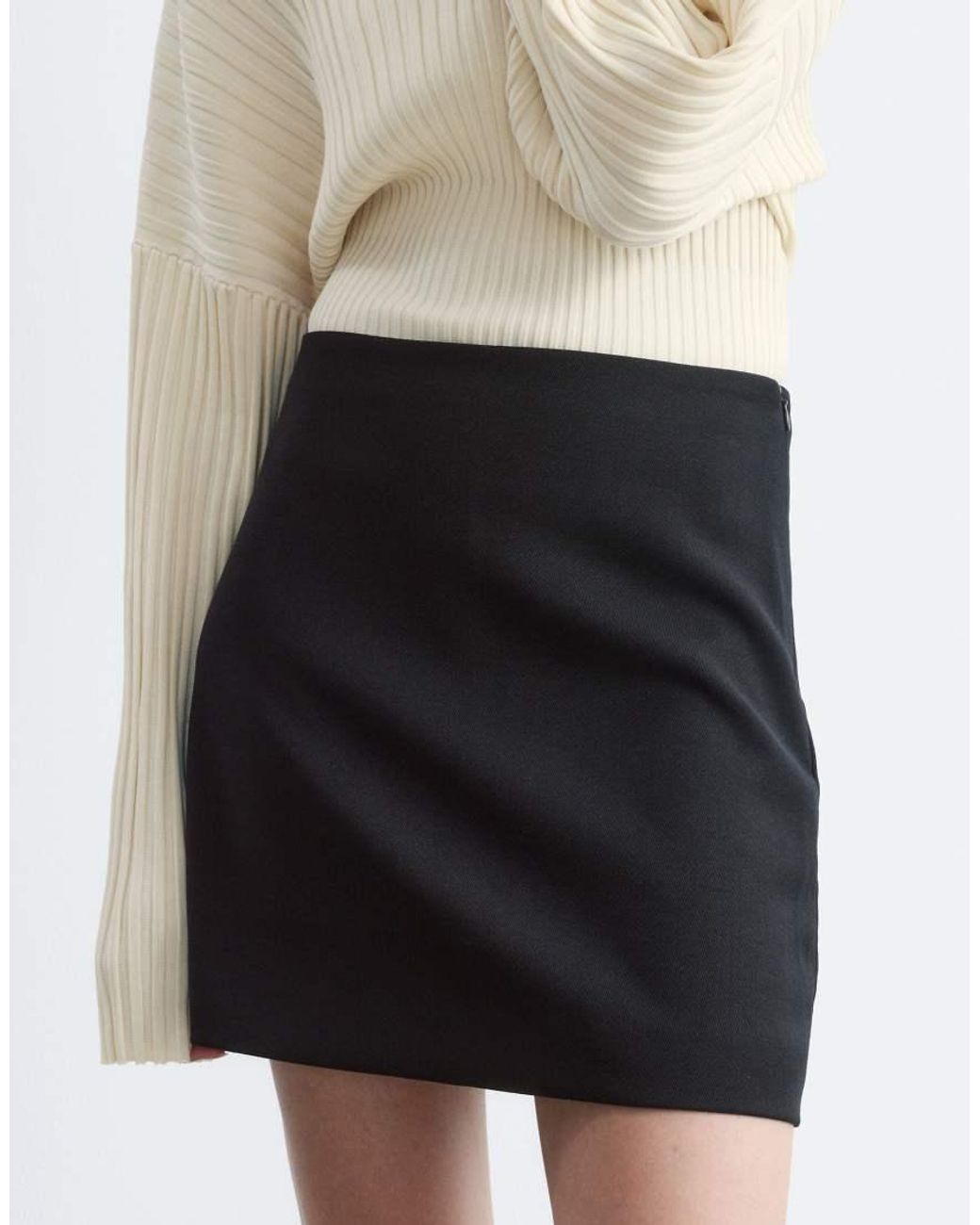& Other Stories White Wool Blend Mini Skirt