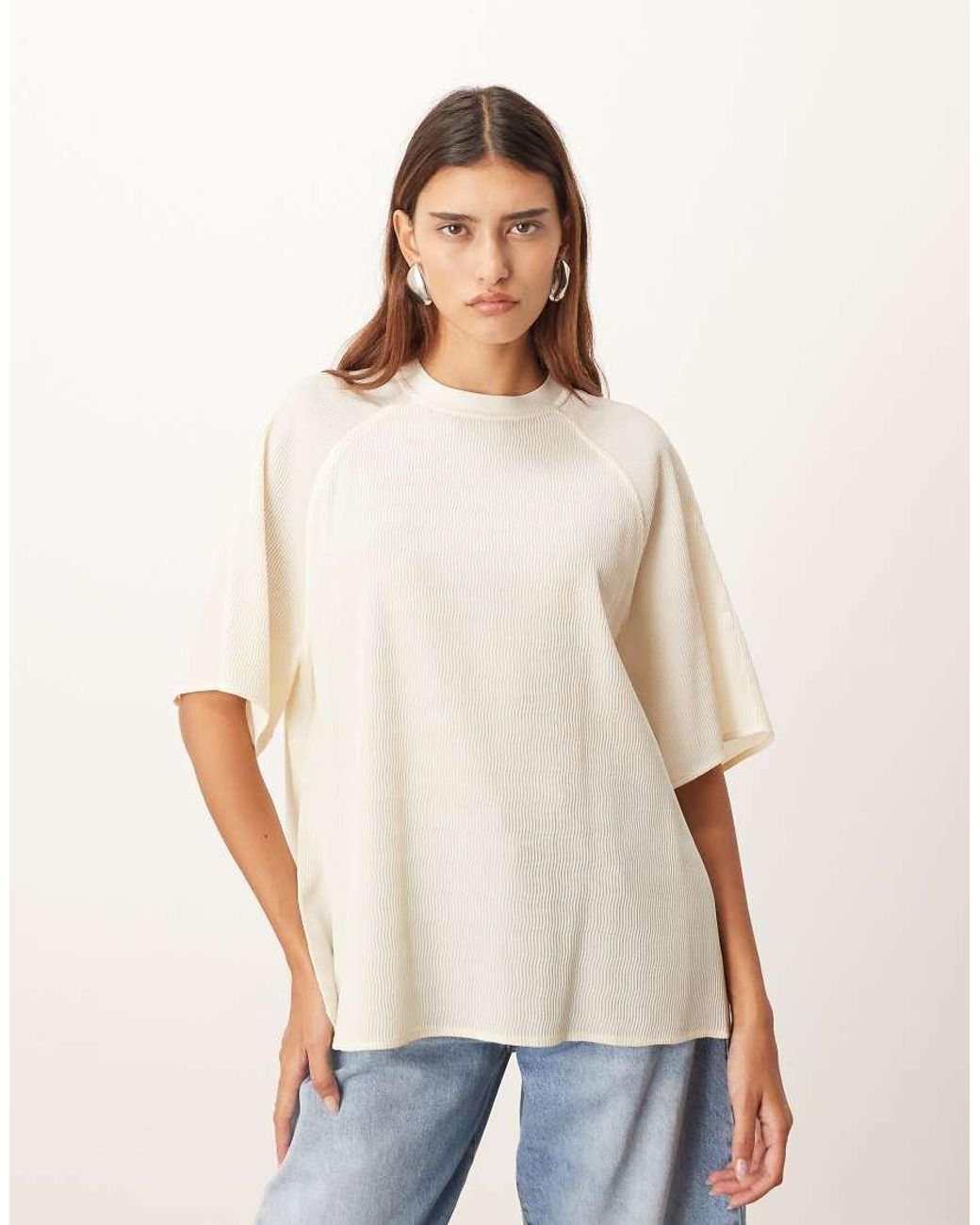 ARRANGE Natural Hybrid Textured Raglan Tee