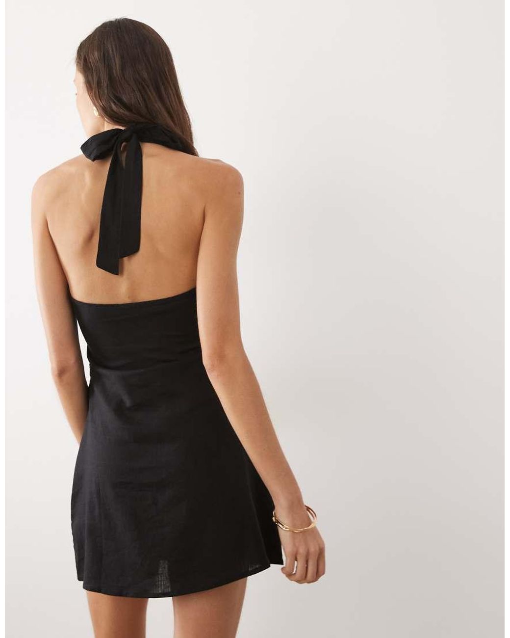 Cotton On Black Haven Halter Mini Dress