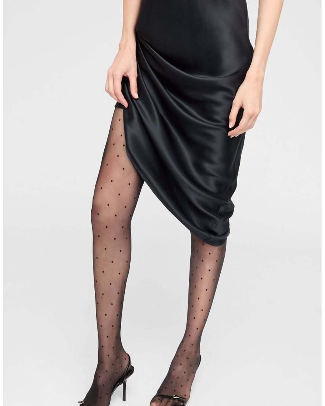 Calzedonia White Sheer Polka Dot Tights