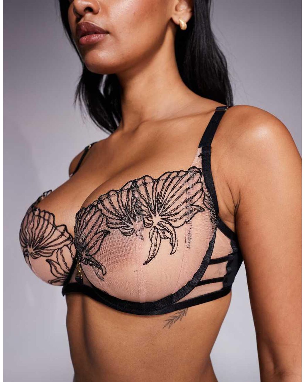 Ann Summers Black Fuller Bust Incensing Non Padded Balcony
