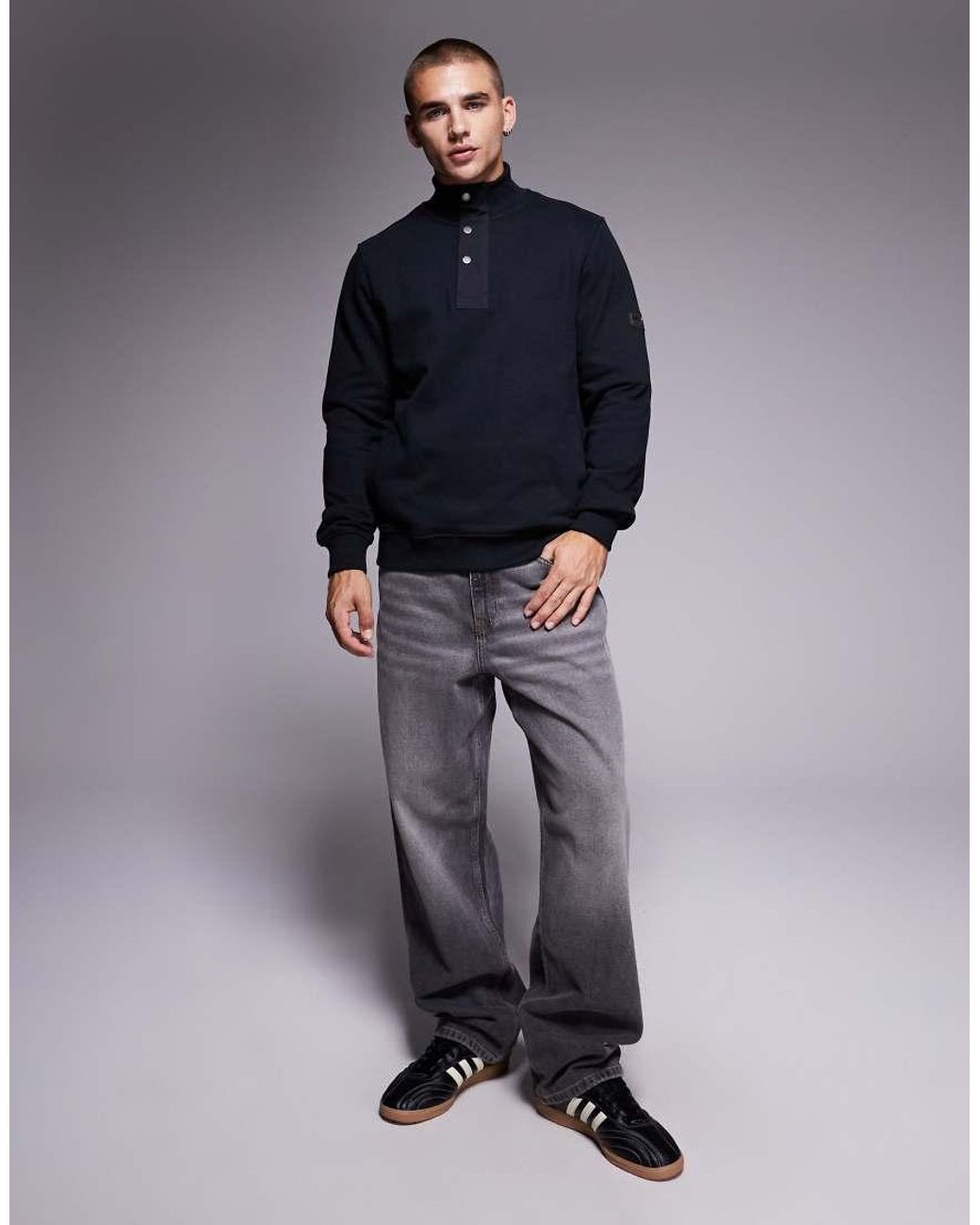 Barbour Blue Flight Half Zip Sweatshirt for men