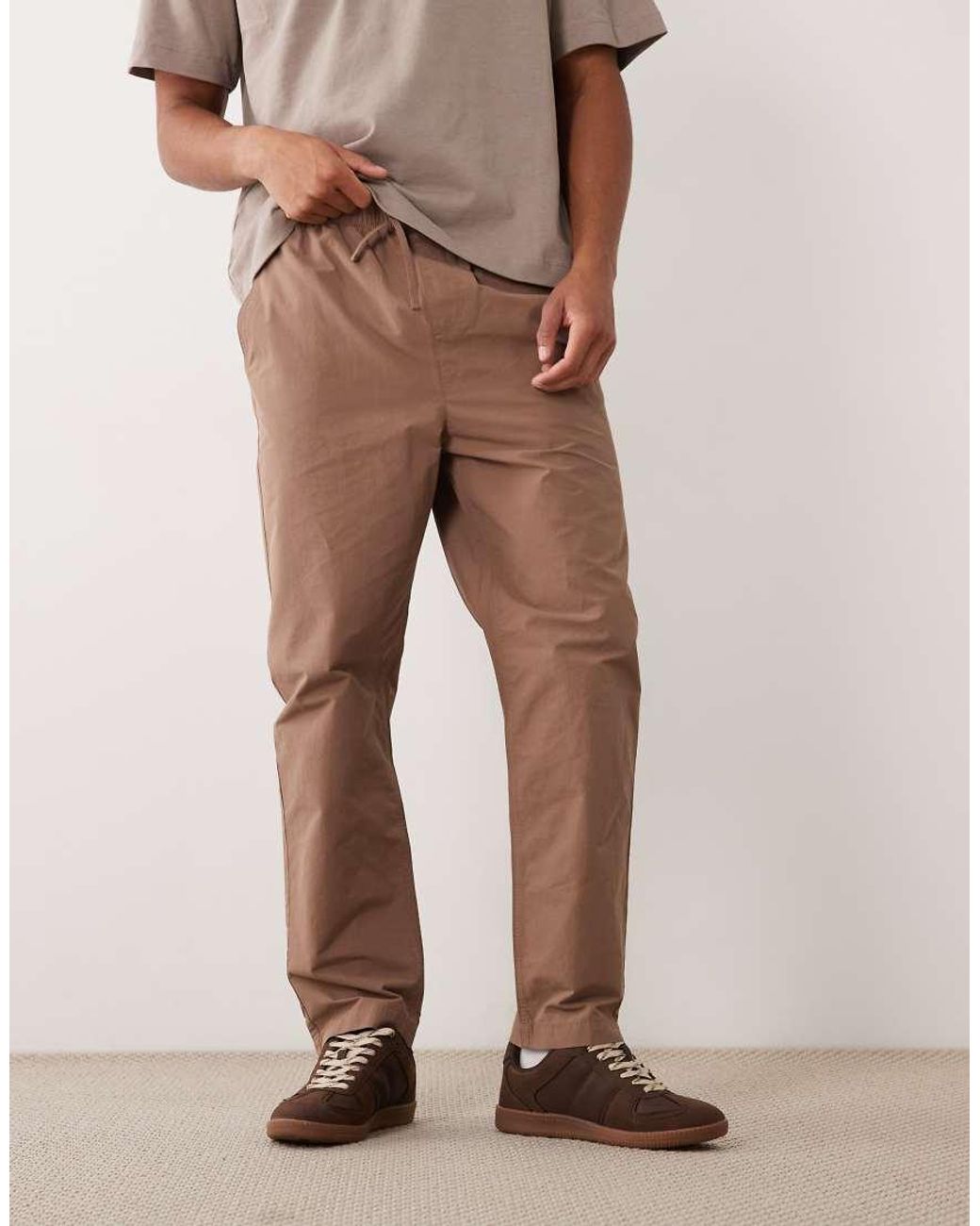 New Look Natural Pull On Trousers for men