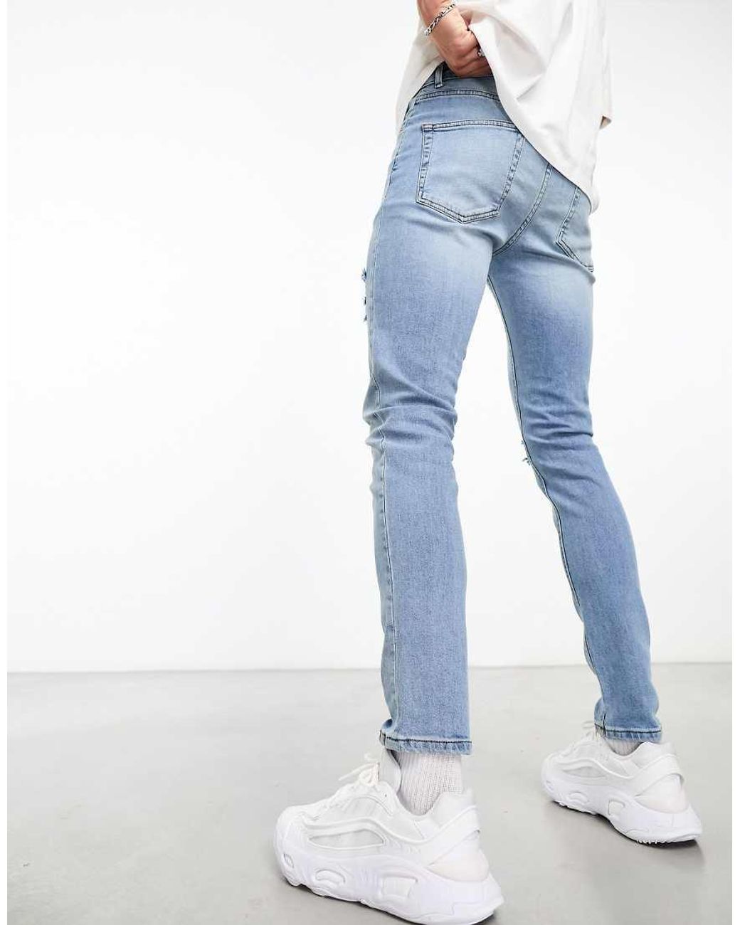 Vaqueros Ajustados Con De ASOS de hombre de color White