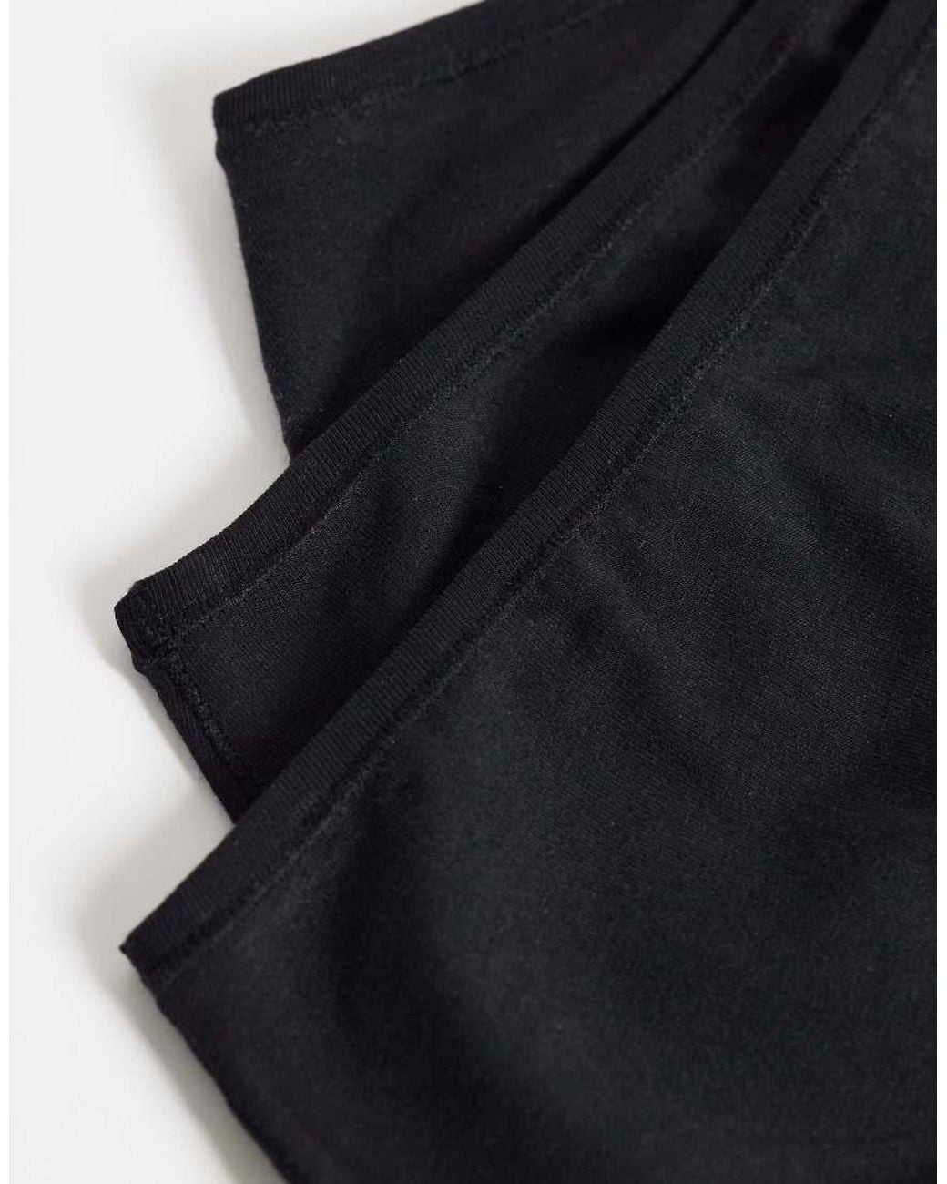 ASOS Black Asos Design Curve 3 Pack Cotton Mid Coverage Brazilian Brief