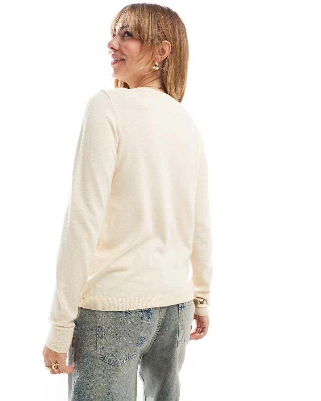 Object White Crewneck Knitted Jumper