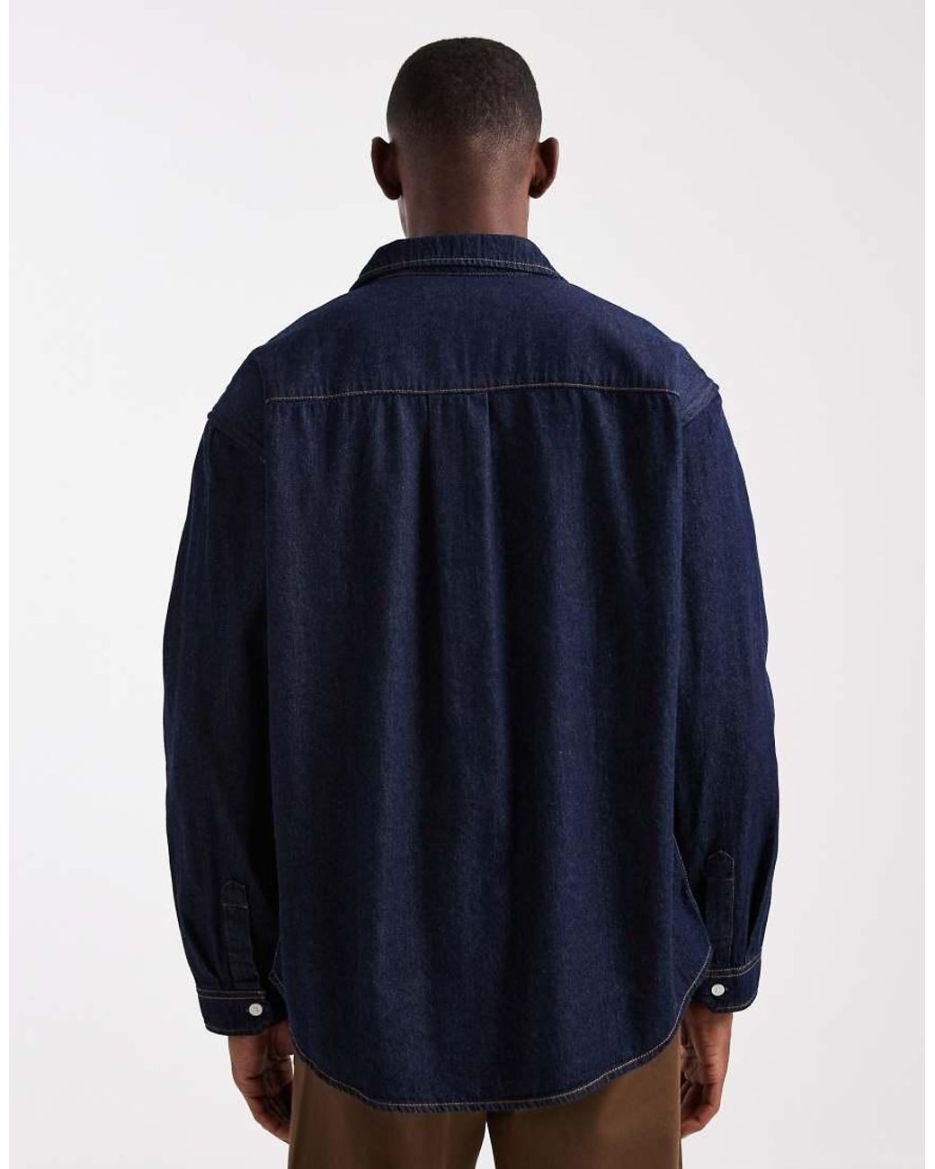 Jack & Jones Blue Oversized Denim Shirt for men