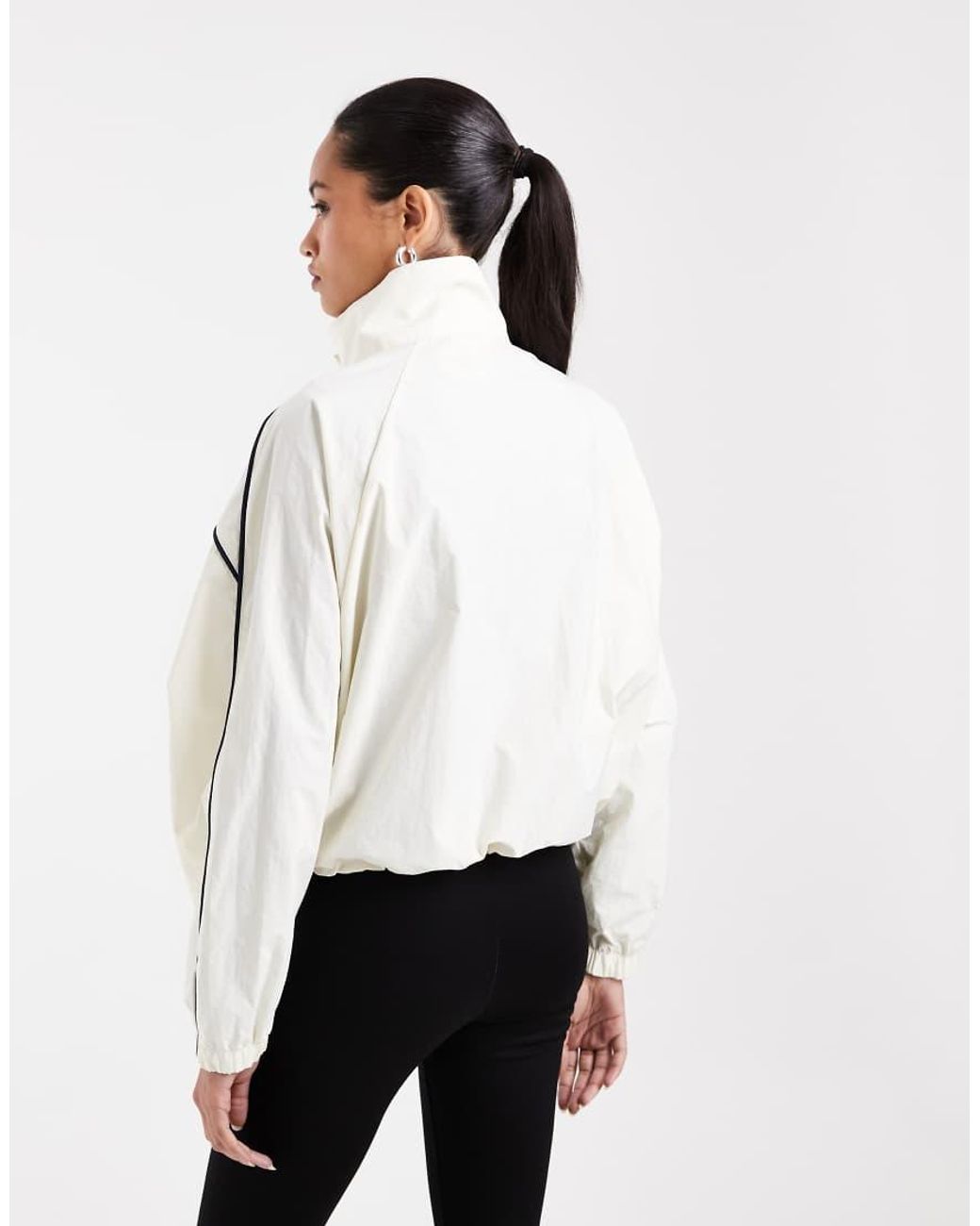 ASOS Natural Techy Funnel Neck Windbreaker Jacket
