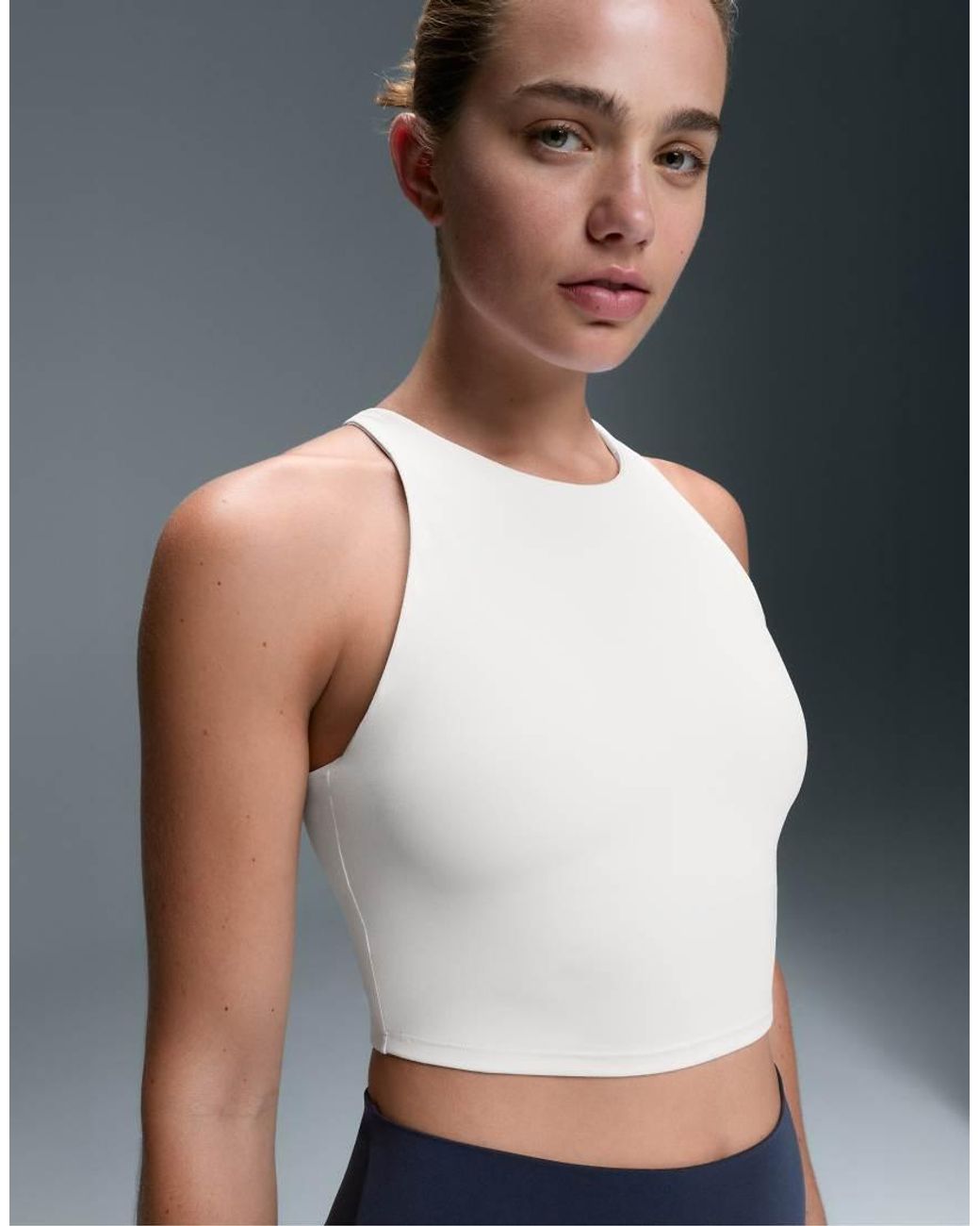 Oysho Blue Comfortlux Strap Tank Top With Cups