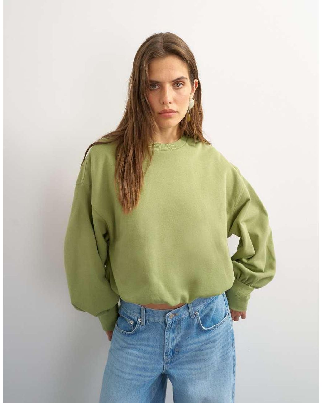 TOPSHOP Sweat Met Bubbelzoom in het Green