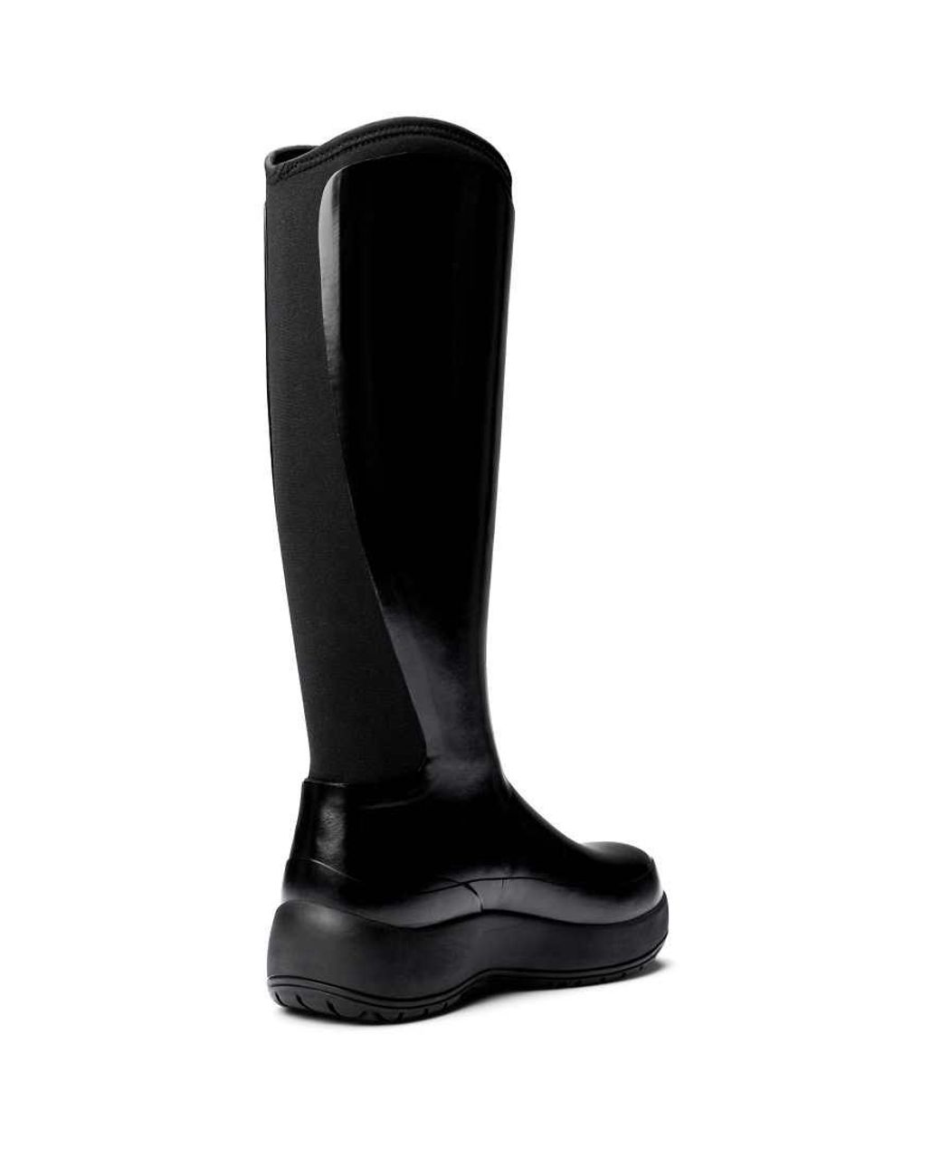Rains Black 70220 Waterproof Rubber Knee High Boot