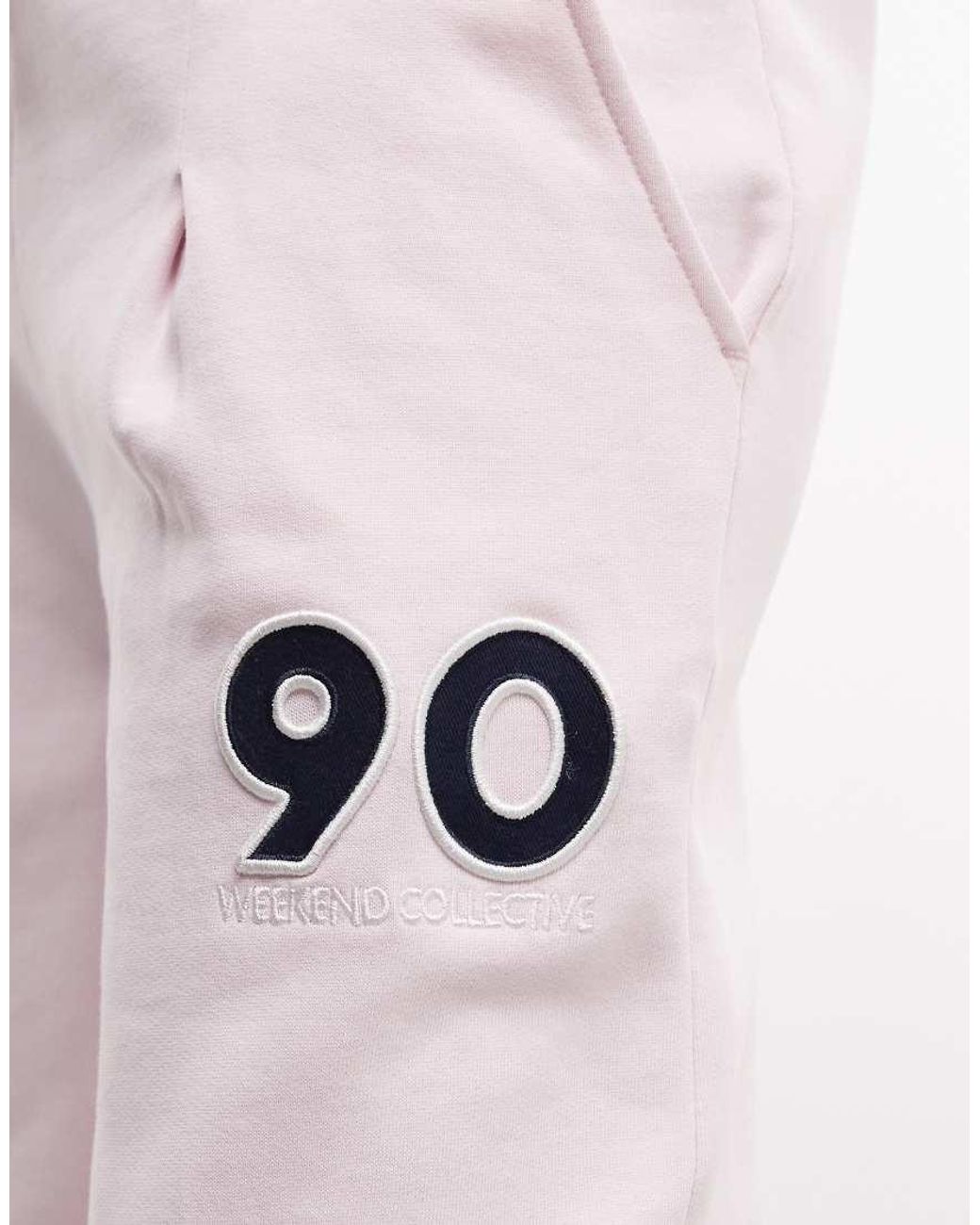 ASOS Pink Weekend Collective Oversized Barrel Leg Trackies