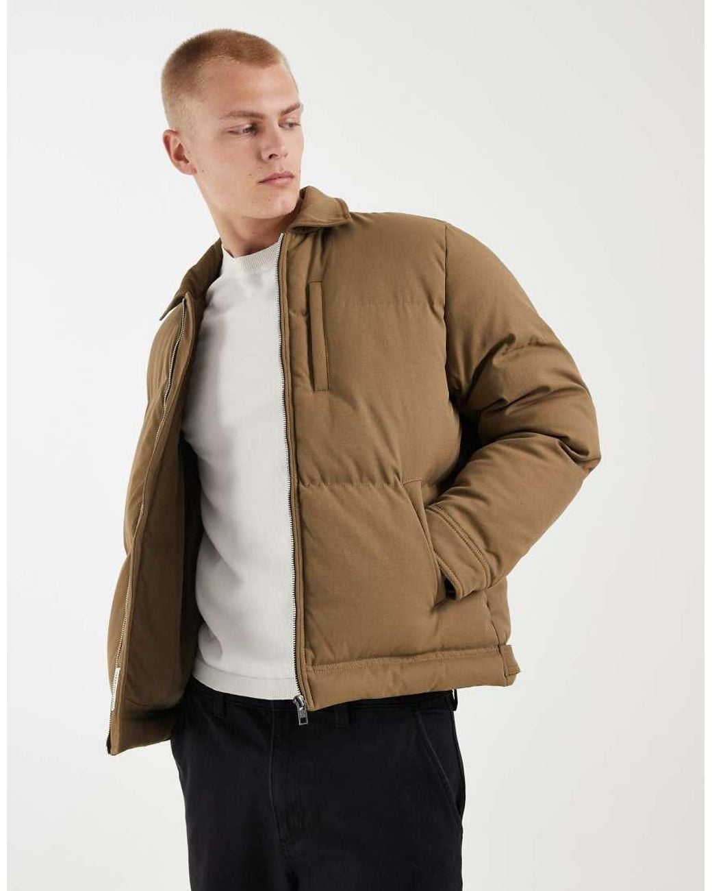 Redefined Rebel Natural Boxy Oversized Puffer Jacket for men
