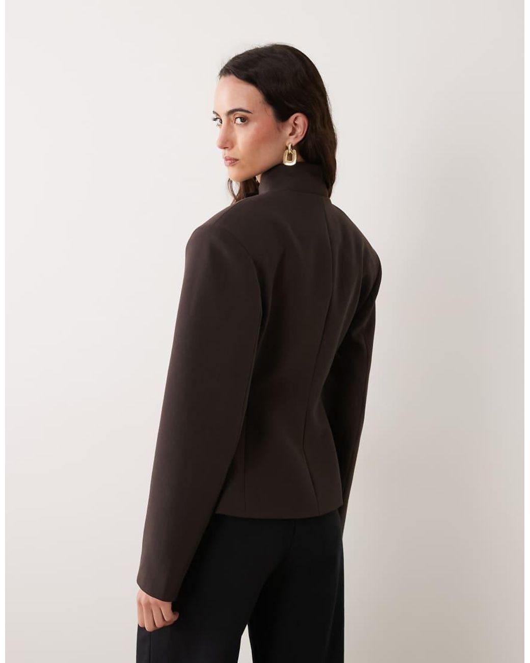 ASOS Black Wrap Front Cinch Blazer