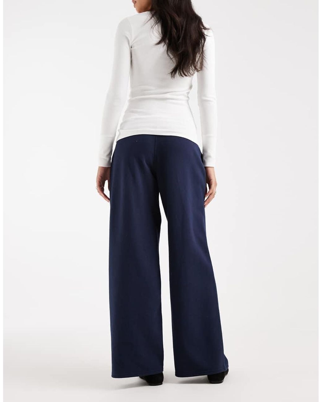 Hollister Blue Low Rise Wide Leg Joggers