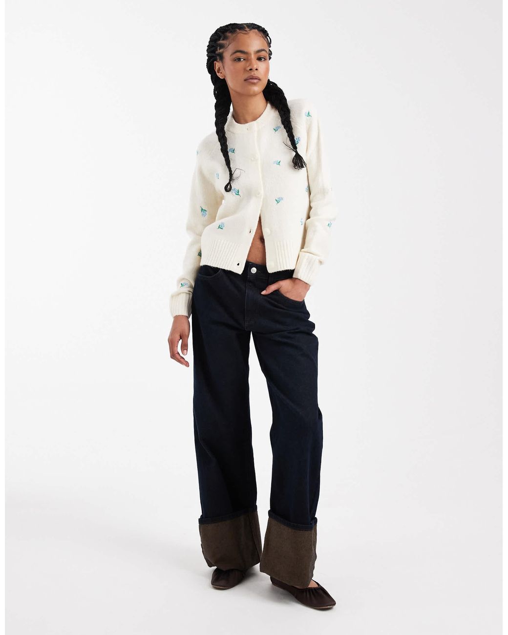Threadbare White – strickjacke