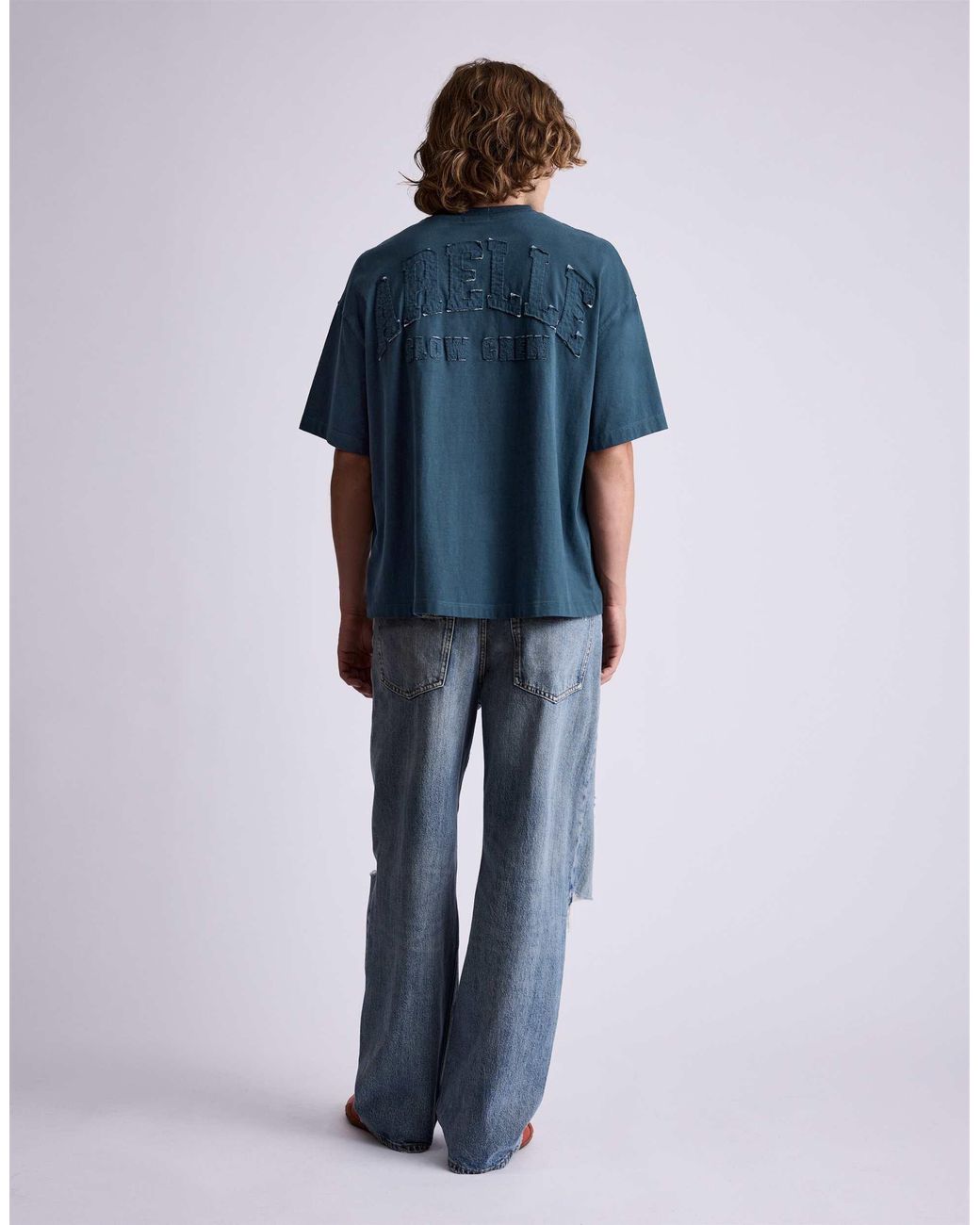 T-shirt patch stwd Pull&Bear pour homme en coloris Blue