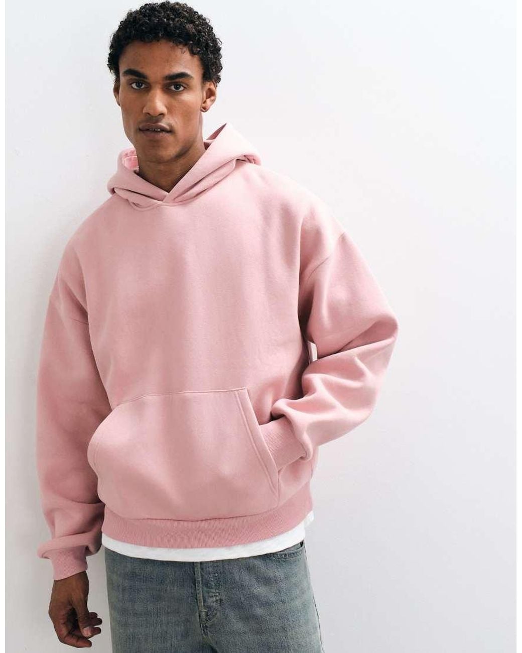 ASOS Pink Extreme Oversized Hoodie With Print for men