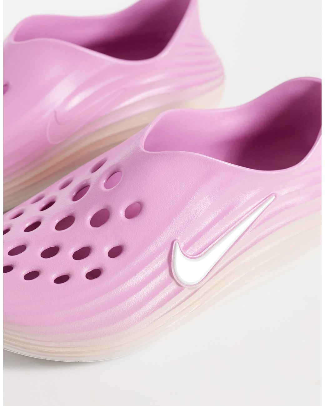 Nike Pink Reactx Rejuven8 Clogs