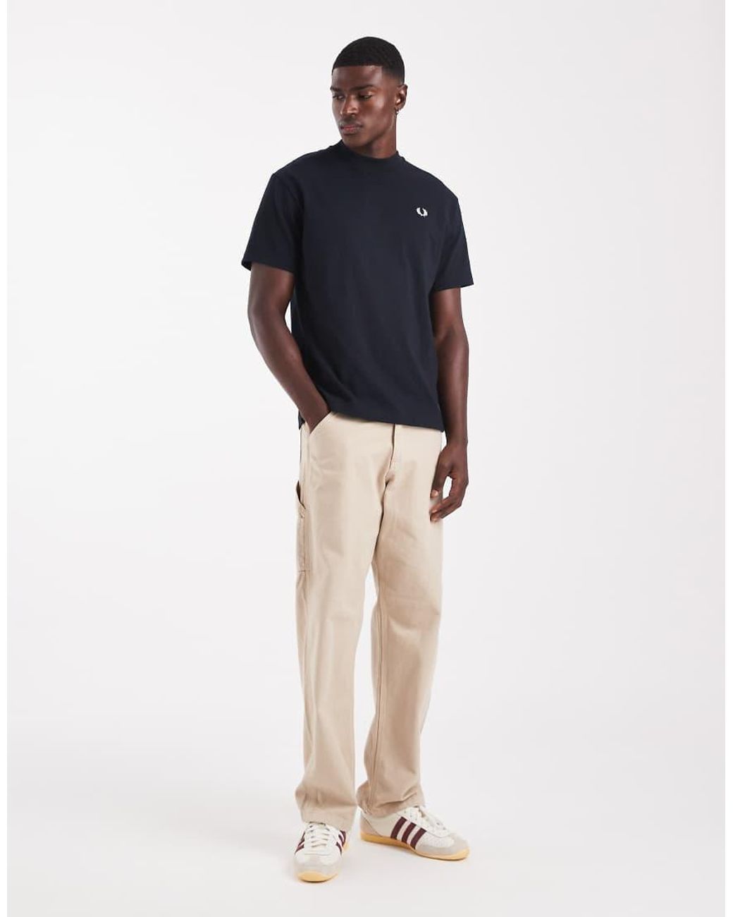 Fred Perry Blue Relaxed T-shirt for men