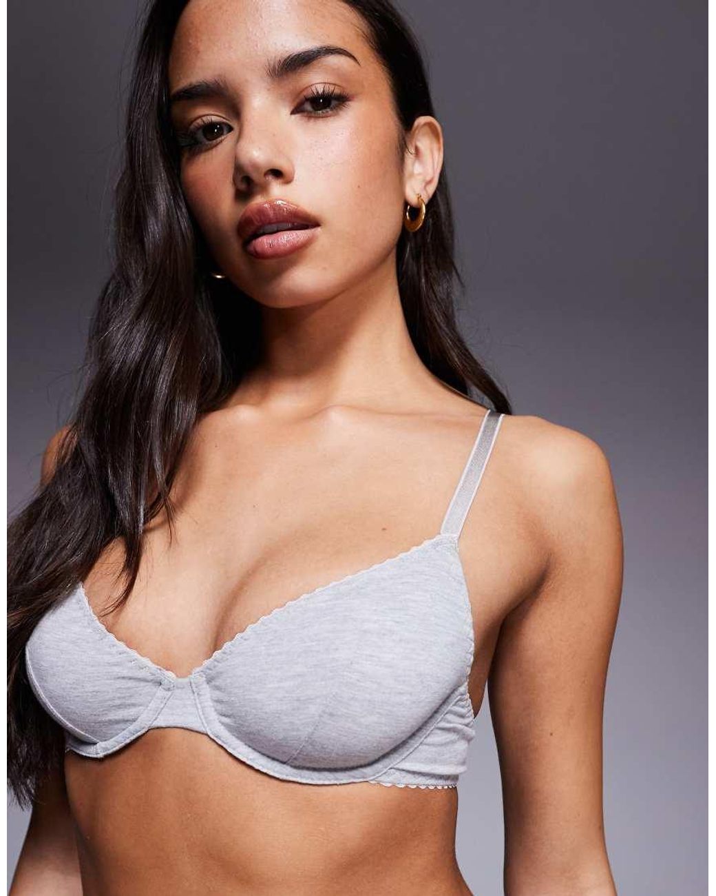 ASOS Gray Mila Underwired Bra