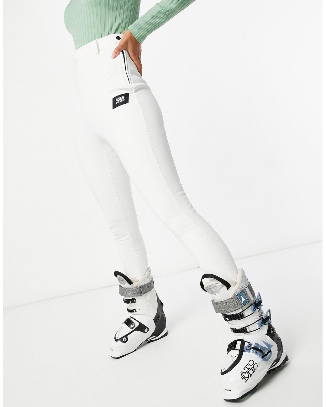 ASOS 4505 Tall – eng geschnittene skihose mit steg in Weiß | Lyst DE
