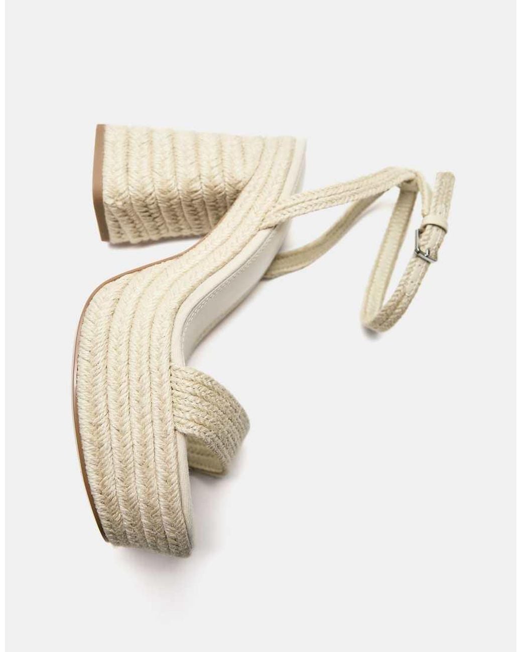 Pull&Bear White Platform High-heel Sandals