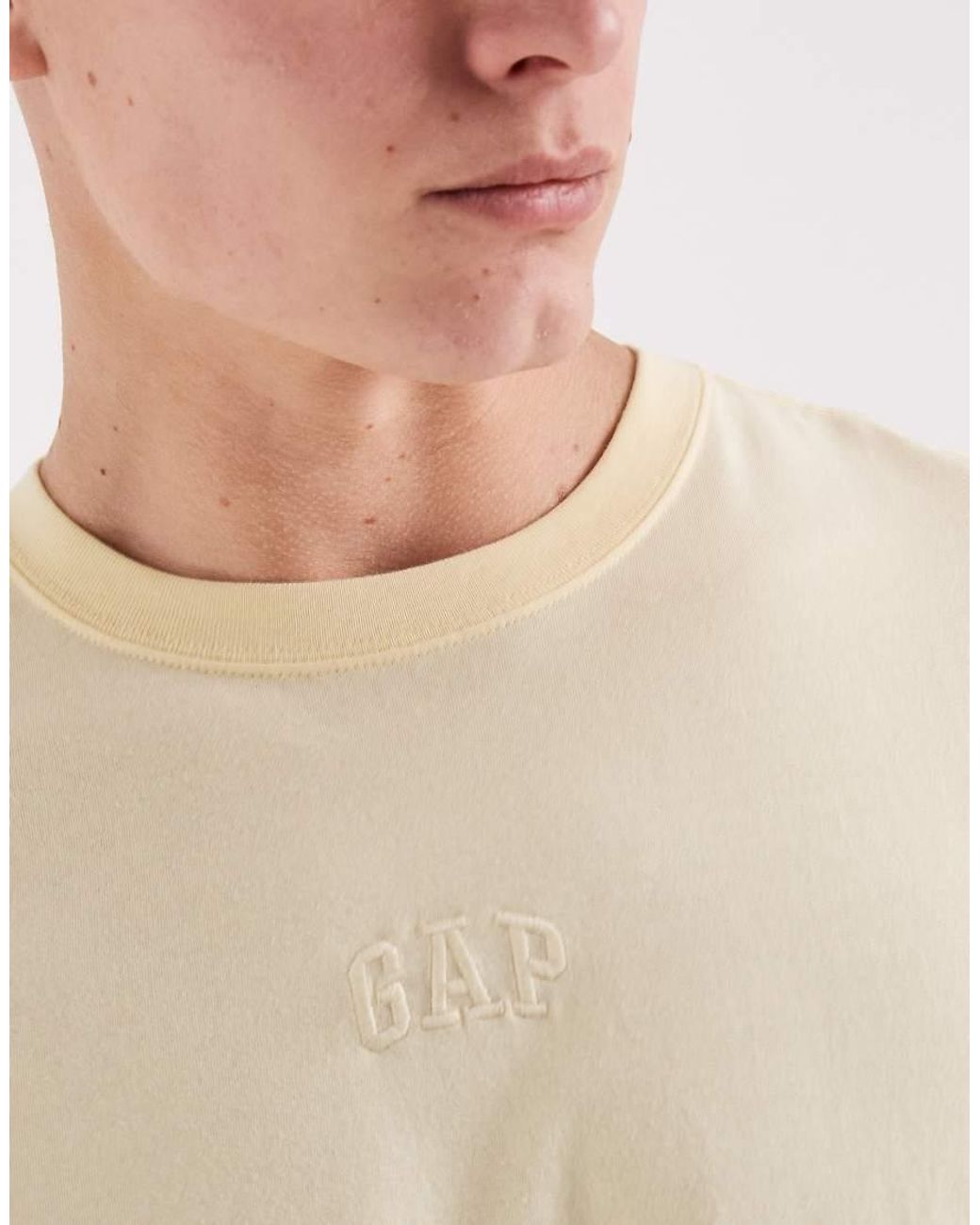 Gap Natural Mini Logo Fitted T-Shirt for men