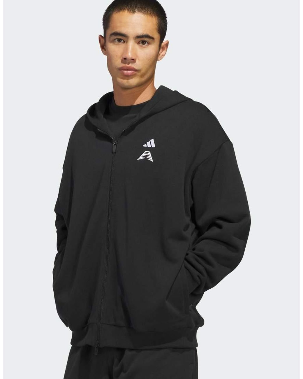 Adidas Originals Black Anthony Edwards Foundation Full Zip Hoody