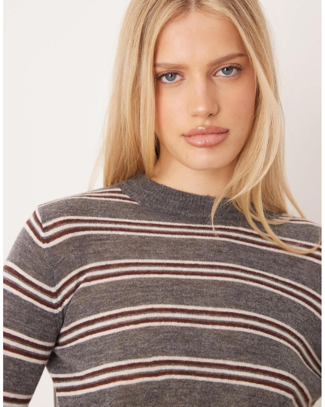 Top ras Mango en coloris Gray