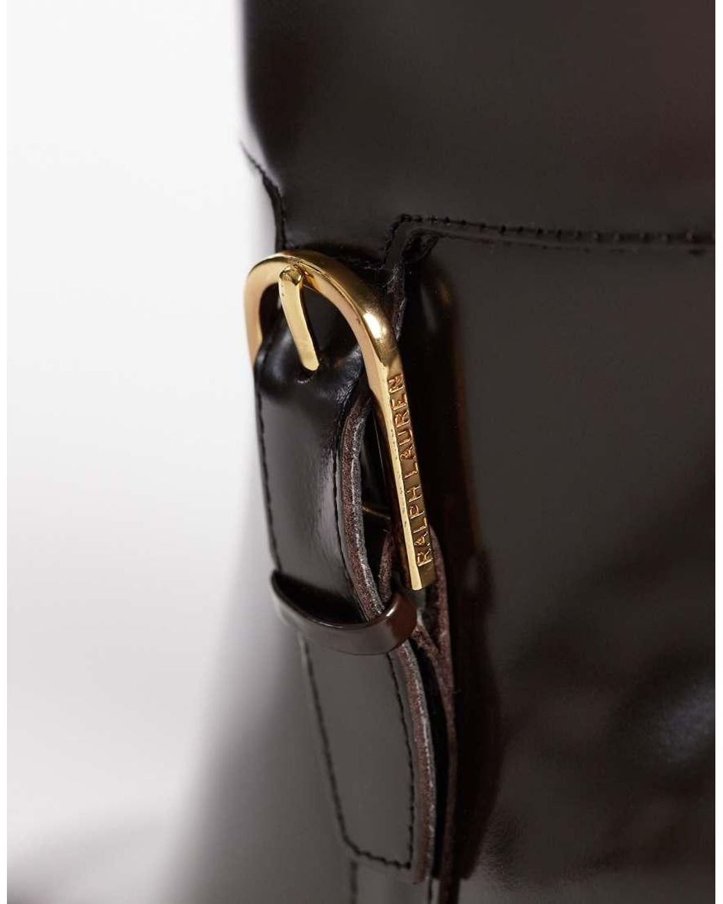 Ralph Lauren Brown Knee High Heeled Boots