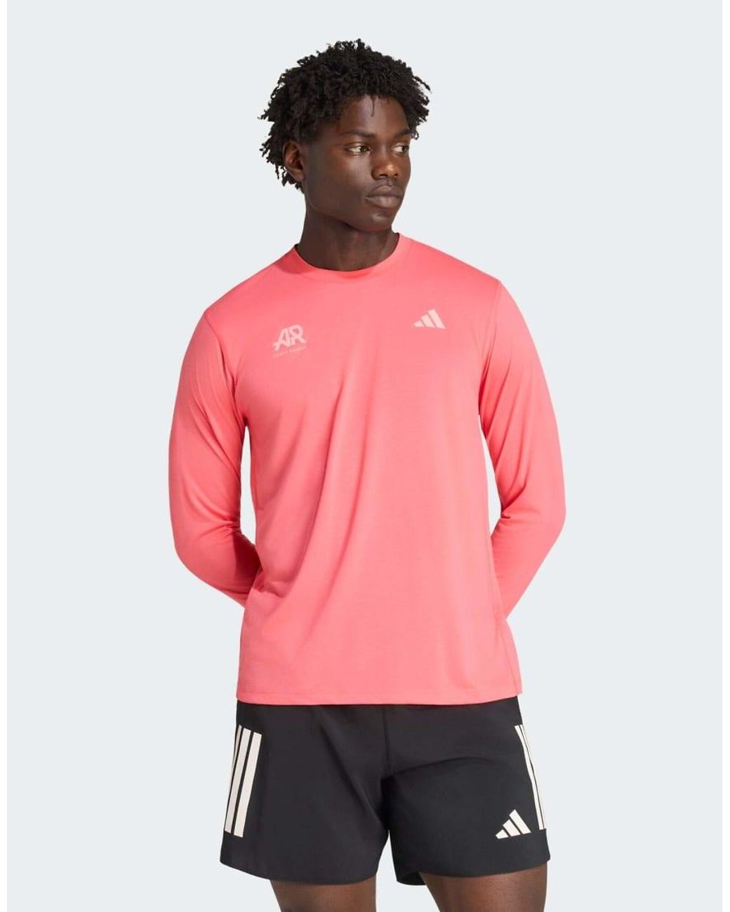 Adidas Originals Pink Adi365 Adidas Runners Longsleeve Tee