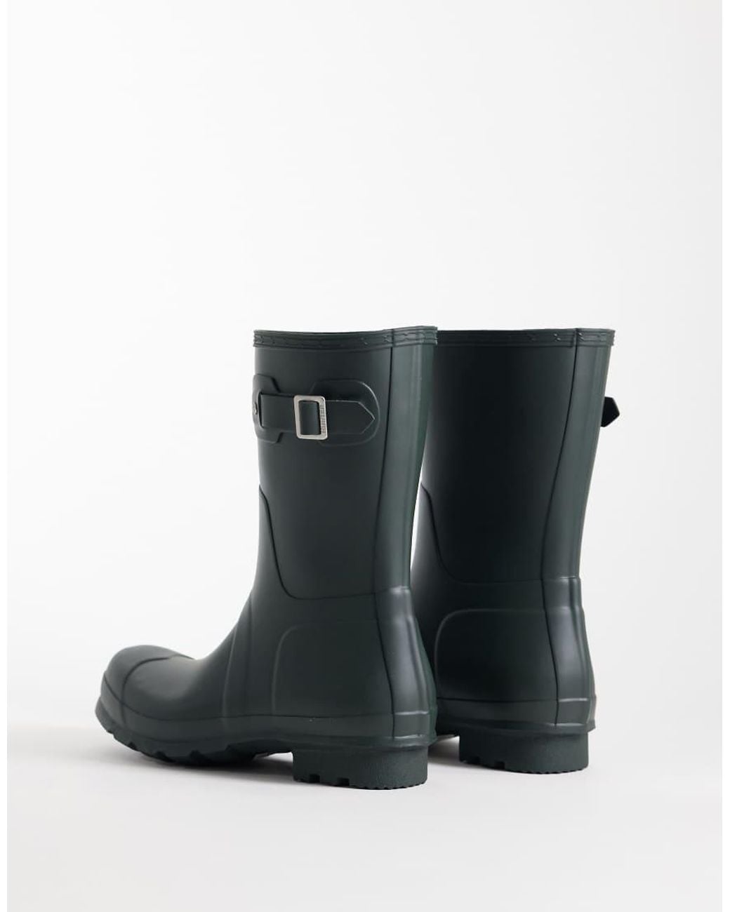 Hunter Black Original Short Wellington Boots for men
