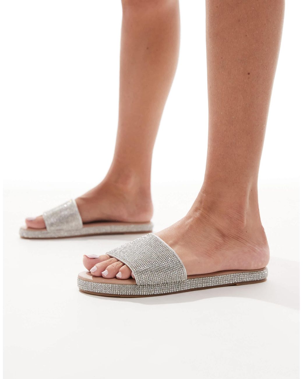 New Look White – verzierte sandalen