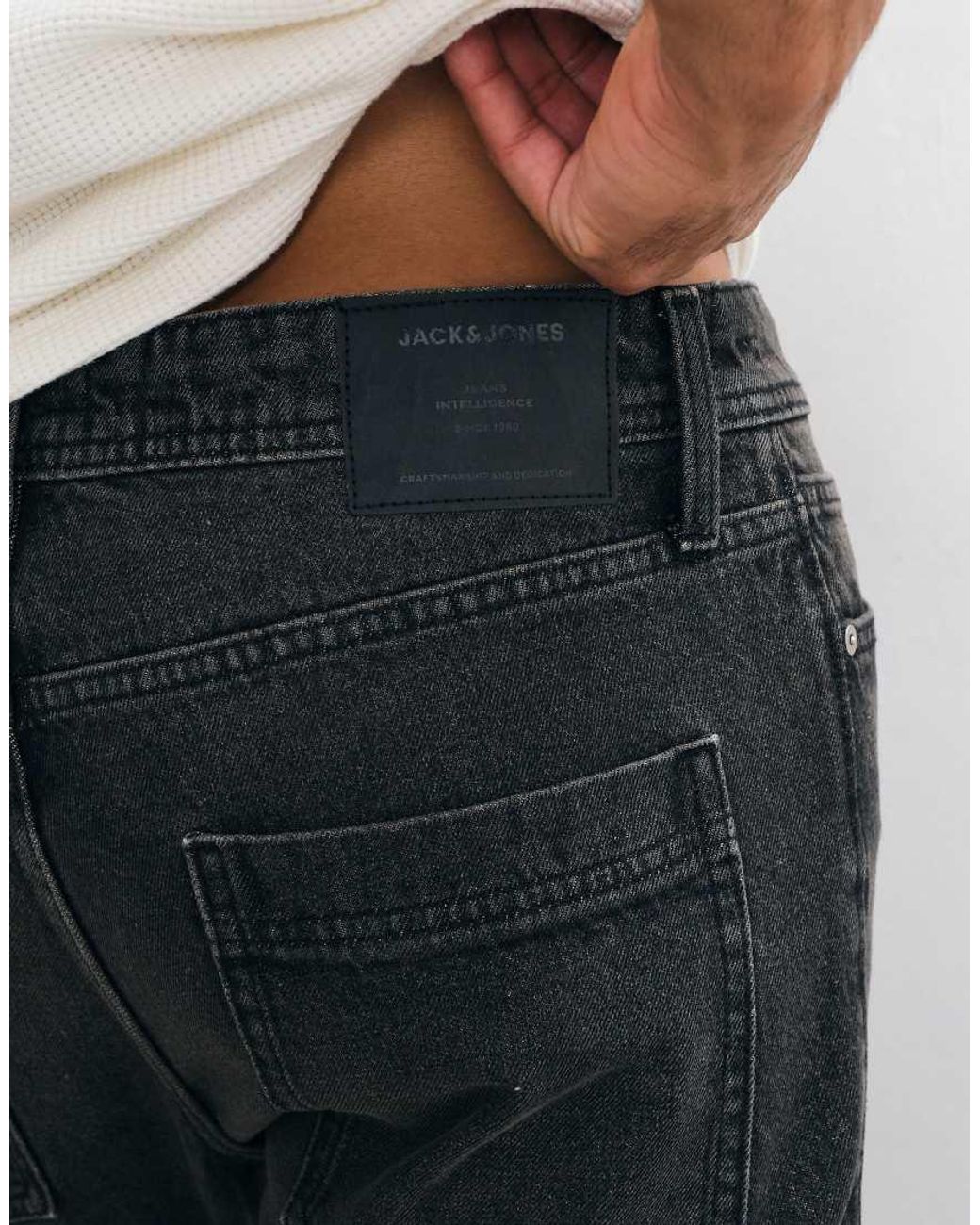 Jack & Jones Gray Chris Straight Jeans for men